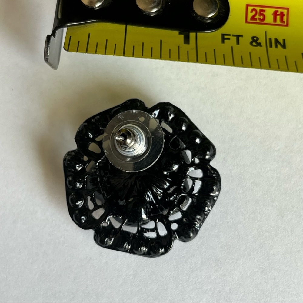 BOGO Two pairs of black post evening glam earrings - Picture 6 of 8